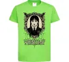 Дитяча футболка Wednesday павутина Лаймовий фото