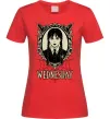 Женская футболка Wednesday павутина Красный фото