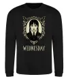Свитшот Wednesday павутина Черный фото