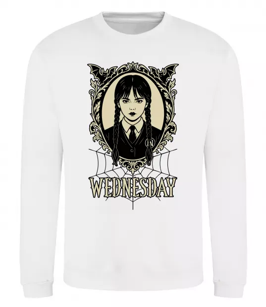 Свитшот Wednesday павутина Белый фото