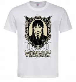 Чоловіча футболка Wednesday павутина Білий фото