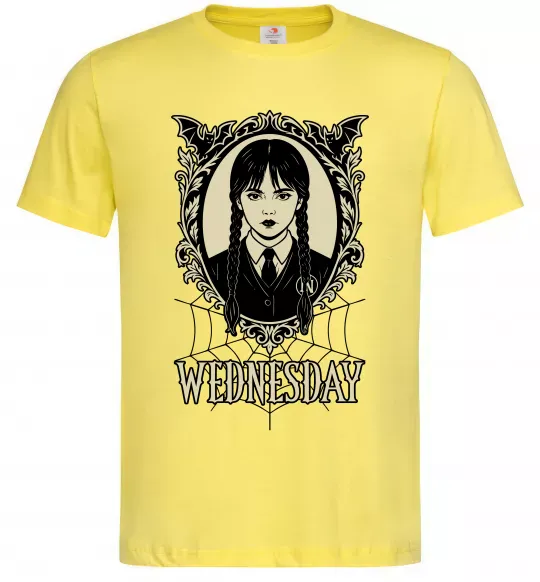 Мужская футболка Wednesday павутина Лимонный фото