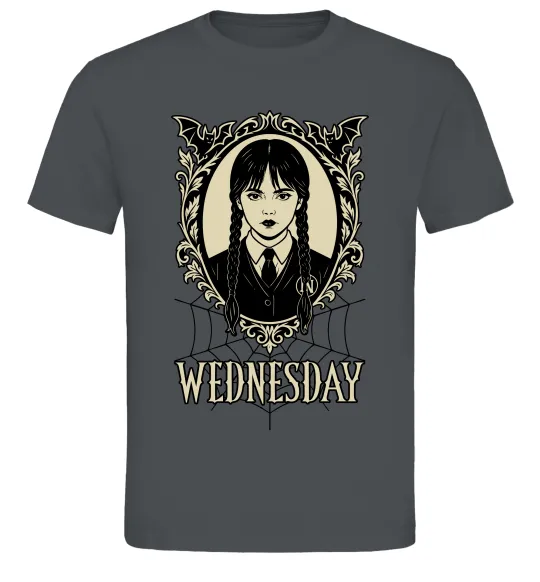Мужская футболка Wednesday павутина Графит фото