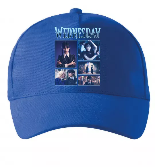 Кепка Wednesday колаж Яскраво-синій фото