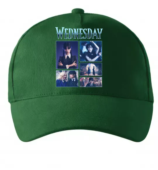Кепка Wednesday колаж Темно-зелений фото