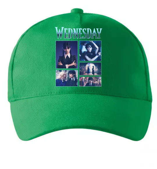 Кепка Wednesday колаж Зелений фото