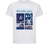 Детская футболка Wednesday колаж Белый фото