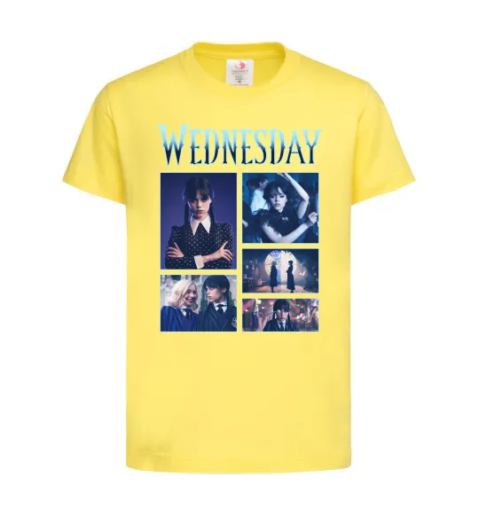Дитяча футболка Wednesday колаж Лимонний фото