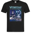 Мужская футболка Wednesday колаж Черный фото