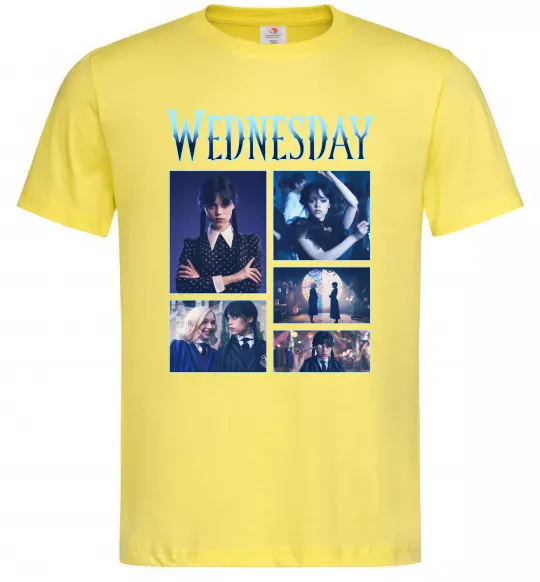 Мужская футболка Wednesday колаж Лимонный фото