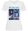 Жіноча футболка Wednesday колаж Білий фото