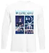 Лонгслив Wednesday колаж Белый Лонгслив Wednesday колаж Белый фото