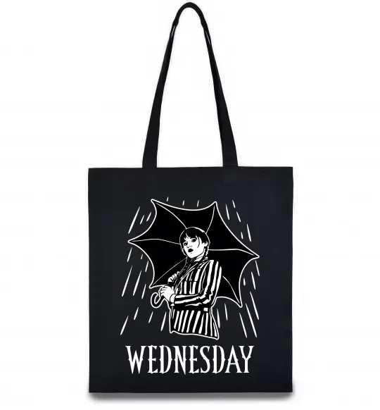 Эко-сумка Wednesday з парасолькою Черный фото