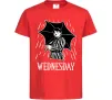 Детская футболка Wednesday з парасолькою Красный фото