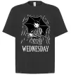 Футболка Оверсайз Wednesday з парасолькою Черный фото