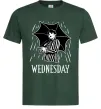 Мужская футболка Wednesday з парасолькою Темно-зеленый Мужская футболка Wednesday з парасолькою Темно-зеленый фото
