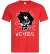 Мужская футболка Wednesday з парасолькою Красный Мужская футболка Wednesday з парасолькою Красный фото