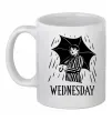 Чашка керамическая Wednesday з парасолькою Белый фото