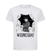 Дитяча футболка Wednesday з парасолькою Білий фото