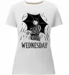 Женская премиум футболка Wednesday з парасолькою Белый фото