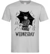 Мужская футболка Wednesday з парасолькою Серый Мужская футболка Wednesday з парасолькою Серый фото