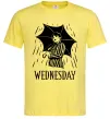 Мужская футболка Wednesday з парасолькою Лимонный Мужская футболка Wednesday з парасолькою Лимонный фото