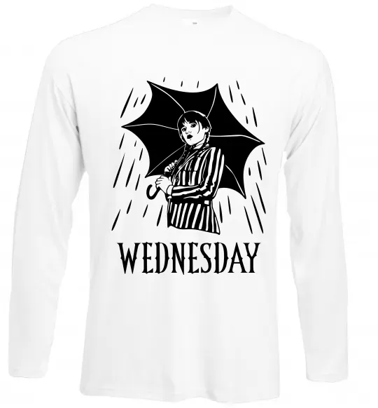Лонгслив Wednesday з парасолькою Белый фото