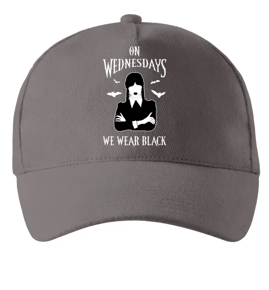 Кепка On Wednesday we wear black силует Сірий фото