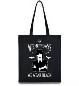 Еко-сумка Wednesday Addams retro Чорний фото