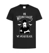 Детская футболка On Wednesday we wear black силует Черный фото