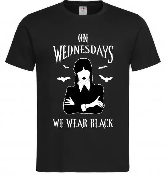 Чоловіча футболка On Wednesday we wear black силует Чорний фото