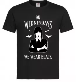 Чоловіча футболка On Wednesday we wear black силует Чорний фото