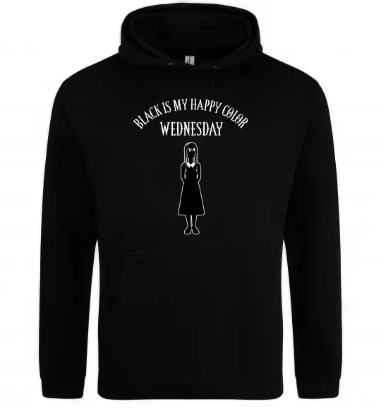 Женская толстовка (худи) Black is my happy color Черный фото