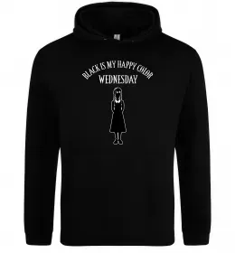 Женская толстовка (худи) Black is my happy color Черный фото