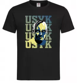 Чоловіча футболка Usyk art, розмір - М Чорний фото