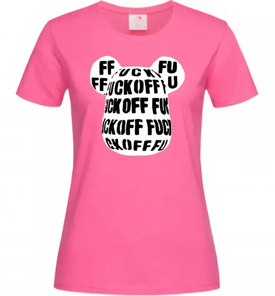 Женская футболка Fuckoff Ярко-розовый фото