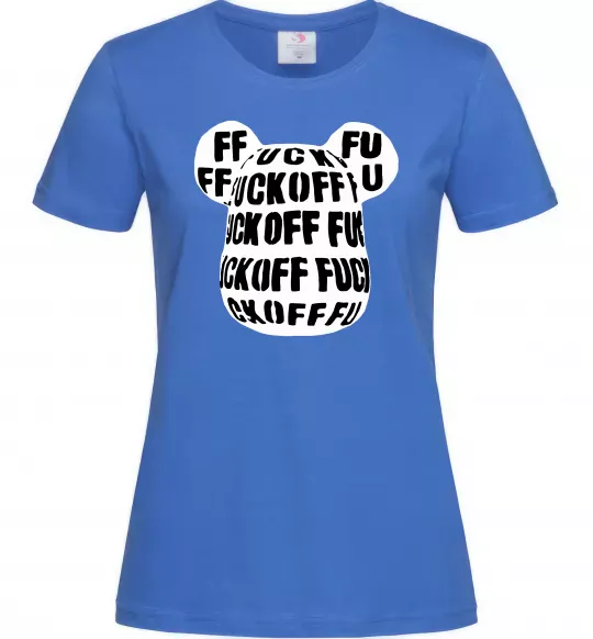 Женская футболка Fuckoff Ярко-синий фото