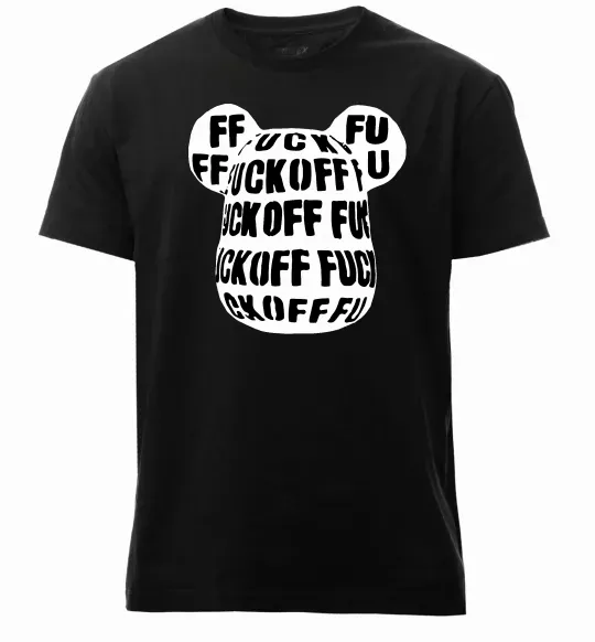 Мужская премиум футболка Fuckoff Черный фото