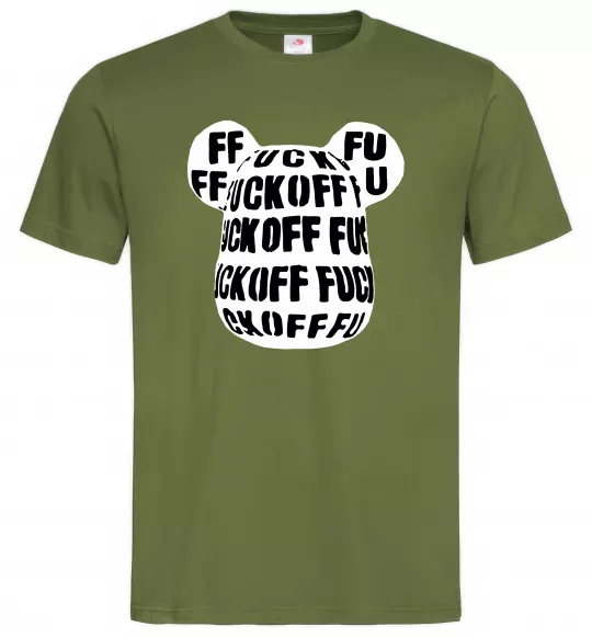 Мужская футболка Fuckoff Оливковый фото