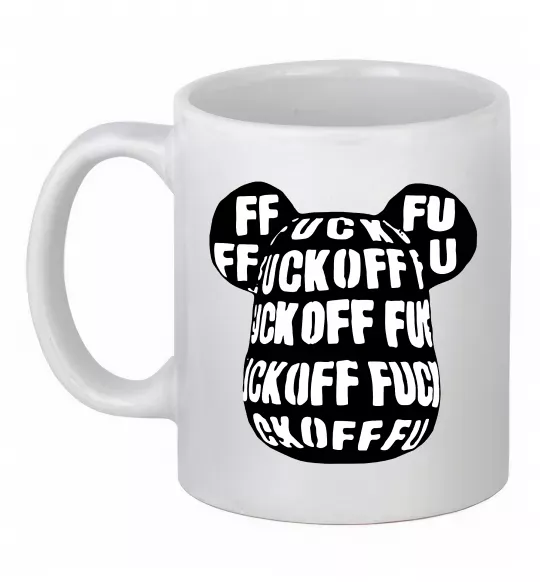 Чашка керамическая Fuckoff Белый фото