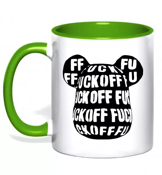 Чашка с цветной ручкой Fuckoff Зеленый фото