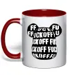 Чашка с цветной ручкой Fuckoff Красный фото