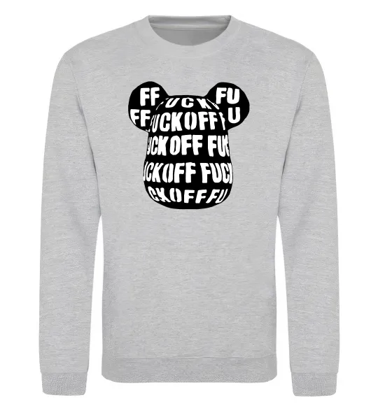 Свитшот Fuckoff Серый меланж фото