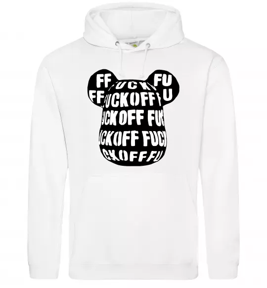 Чоловіча толстовка (худі) Fuckoff Білий фото