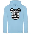 Мужская толстовка (худи) Fuckoff Голубой фото