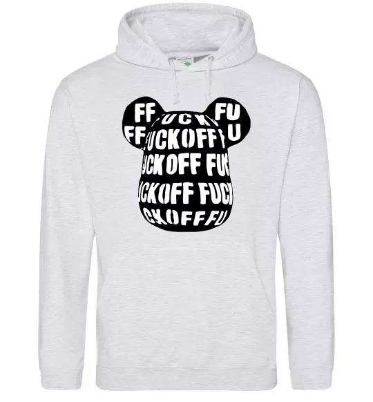 Женская толстовка (худи) Fuckoff Серый меланж фото