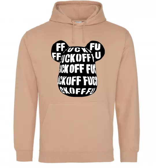 Женская толстовка (худи) Fuckoff Песочный фото
