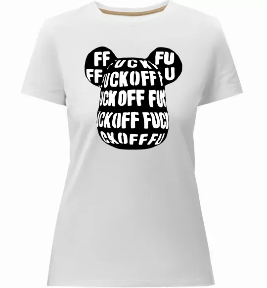 Жіноча преміум футболка Fuckoff Білий фото