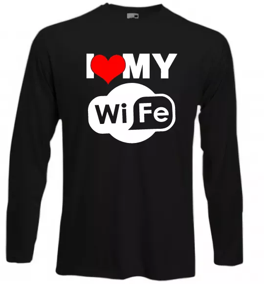 Лонгслив Love my wife Черный фото