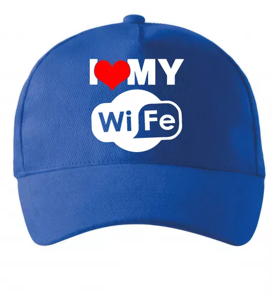 Кепка Love my wife Ярко-синий фото